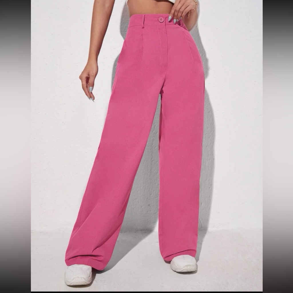 Solid Wide Leg Pants